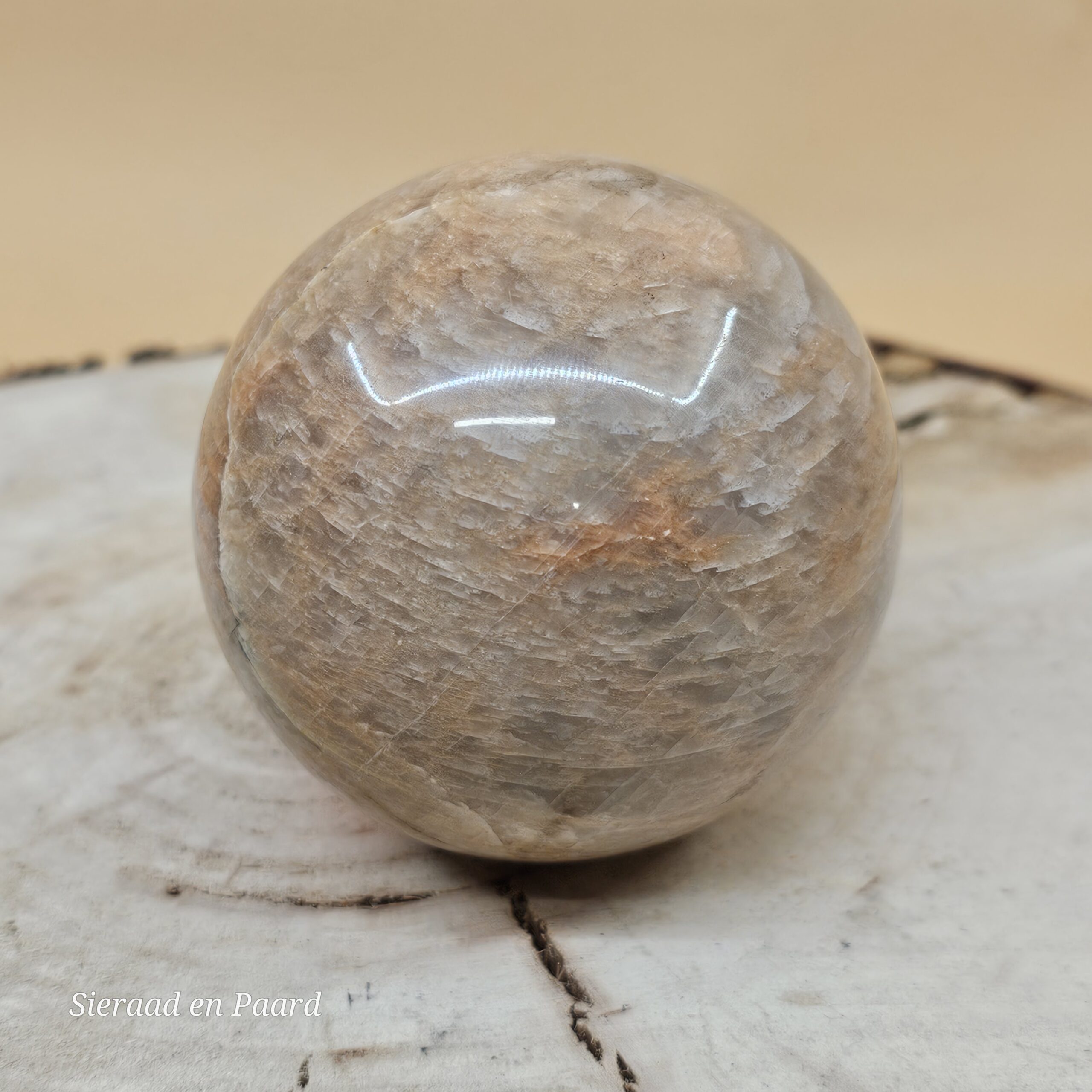 Perzik Maansteen Bol - Afbeelding 2