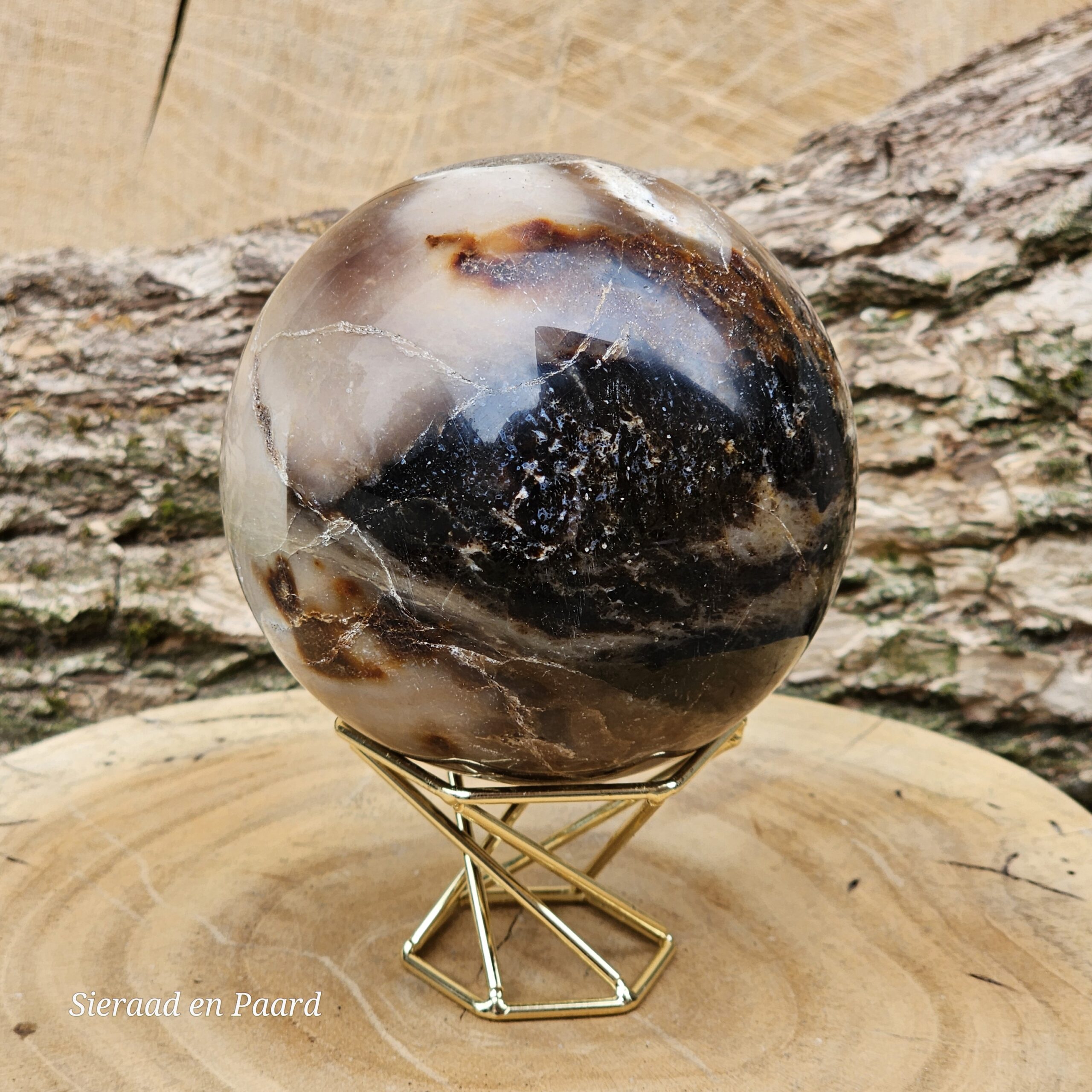 Opaal Bruin Bol - Afbeelding 3