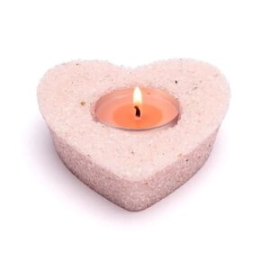Rozenkwarts Waxinelichthouder Hart