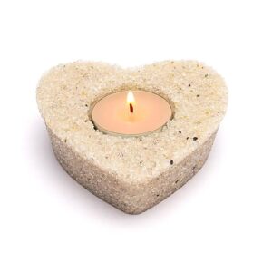 Bergkristal Waxinelichthouder Hart