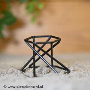 Standaard voor edelsteen bollen zwart