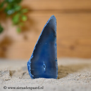 Agaat Einde Blauw Gekleurd