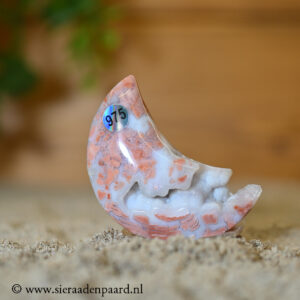 Cotton Candy Agaat Maan (Roze Agaat)