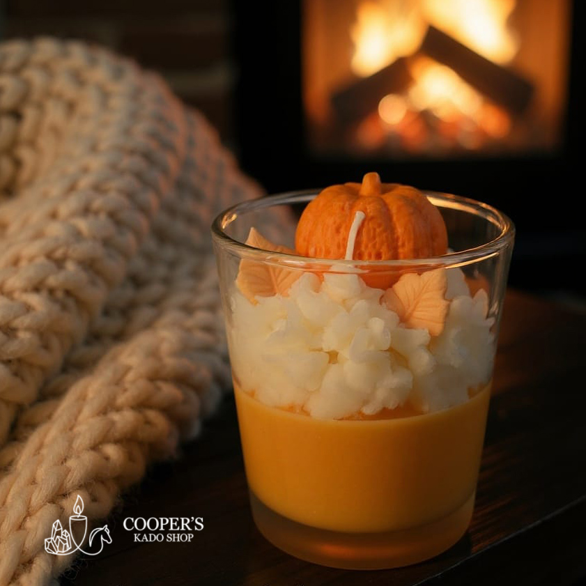 Pompoen Dessert Kaars Handgemaakt